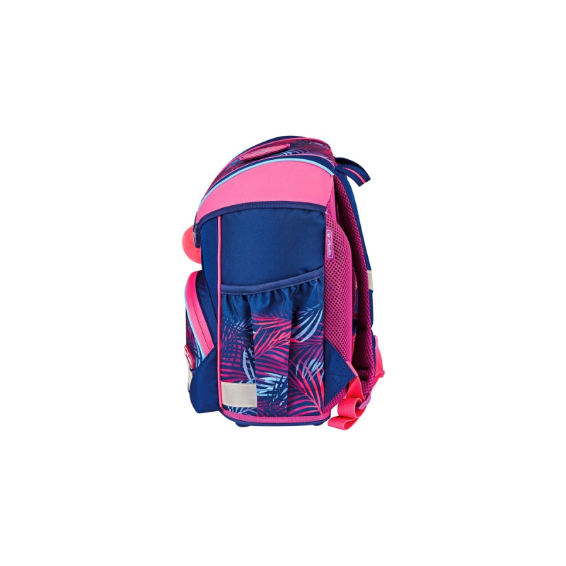 Herlitz UltraLight Plus Tropical Chill, Schulranzen(pink/blau, inkl. 16 tlg. Schüleretui, Faulenzermäppchen, Sportbeutel)