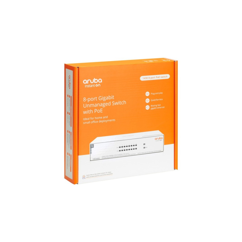 Hewlett Packard Enterprise Aruba Instant On 1430 8G 64W PoE, Switch