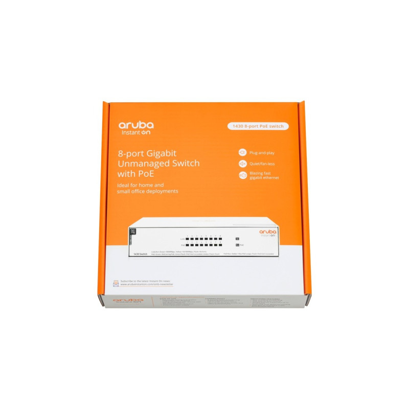 Hewlett Packard Enterprise Aruba Instant On 1430 8G 64W PoE, Switch