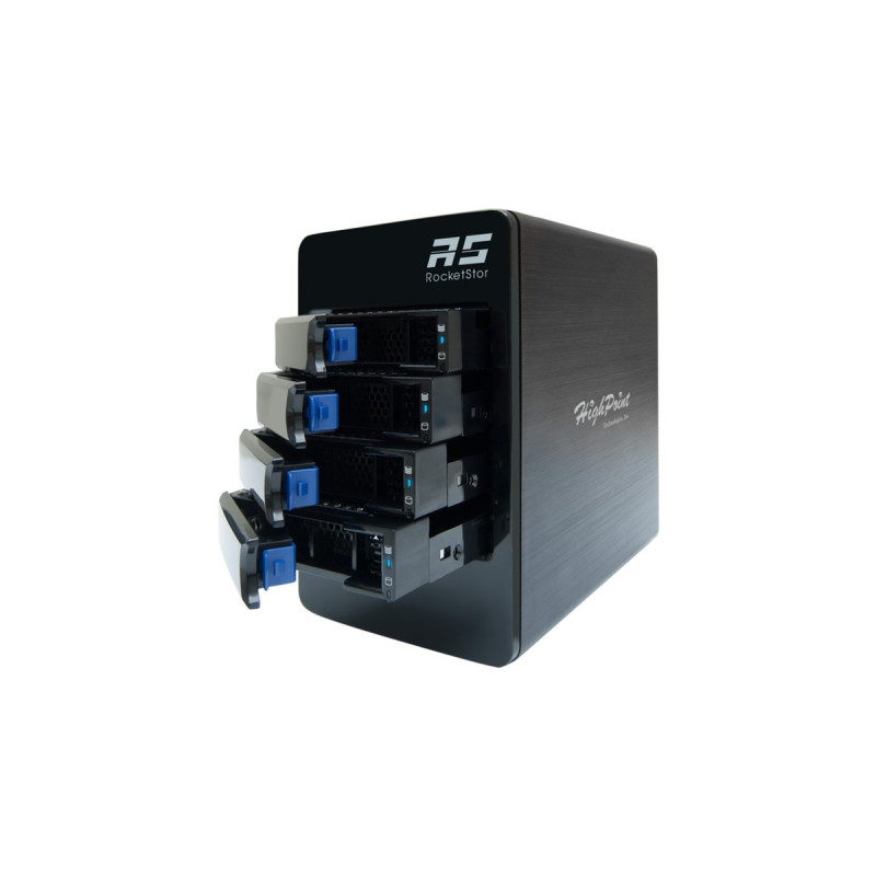 HighPoint RocketStor 6314B TB 2 to TB 3, Laufwerksgehäuse(schwarz, 4-Bay)