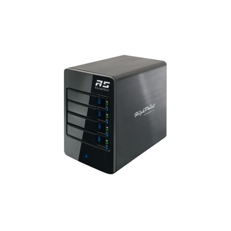 HighPoint RocketStor 6414TS, Laufwerksgehäuse(4-Bay Q-SATA Turbo RAID Tower Enclosure )
