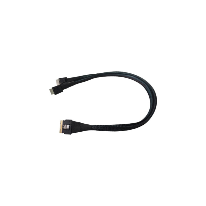 2x SFF-8611 NVMe-Kabel 8654-8611-205(schwarz, 50cm)