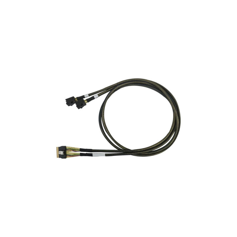 2x SFF-8643 NVMe-Kabel 8654-8643-210(schwarz, 1 Meter)