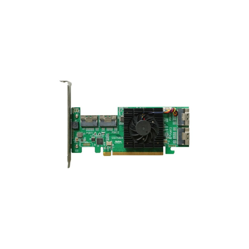HighPoint SSD7580B PCIe 4.0x16 8x U.2P NVMe, Schnittstellenkarte