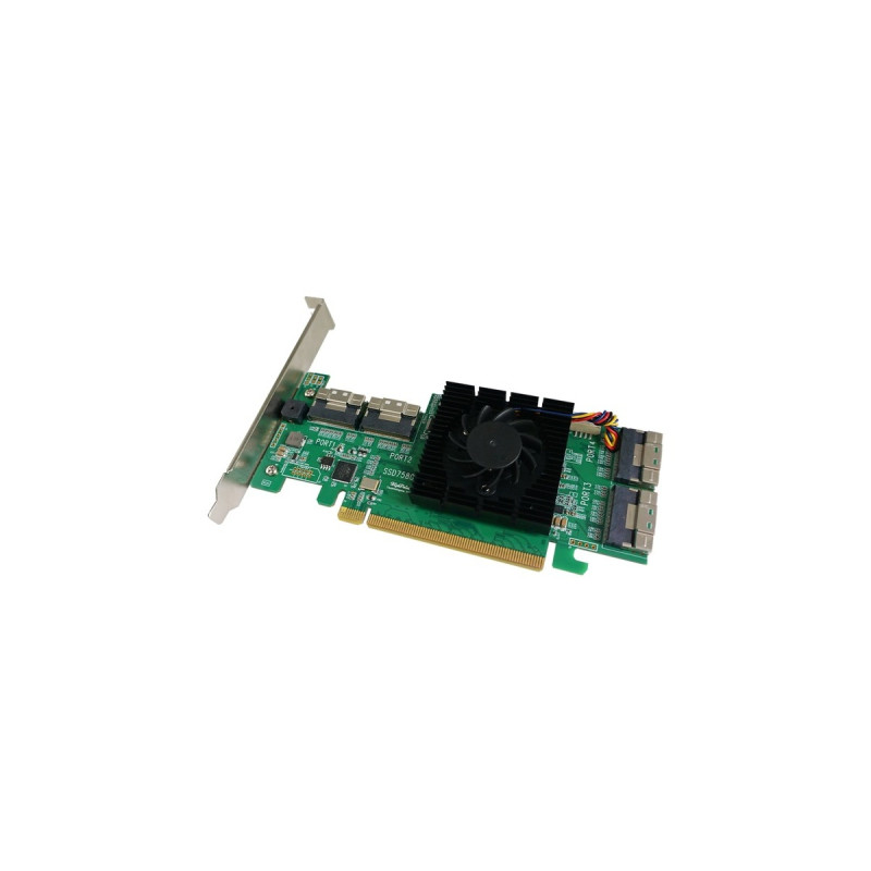 HighPoint SSD7580B PCIe 4.0x16 8x U.2P NVMe, Schnittstellenkarte