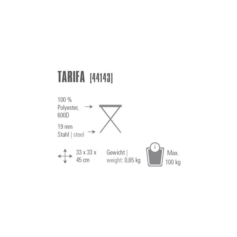 High Peak Campinghocker Tarifa44143, Camping-Stuhl(grau)