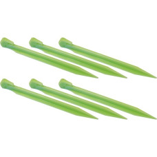 High Peak Kunststoff Zelthering "Glühwurm", 6 Stück(hellgrün, 20cm)