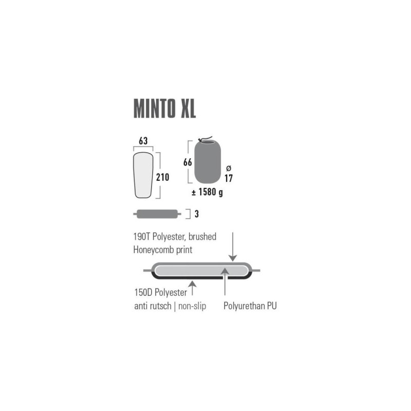 High Peak Minto XL 41117, Camping-Matte(schwarz)