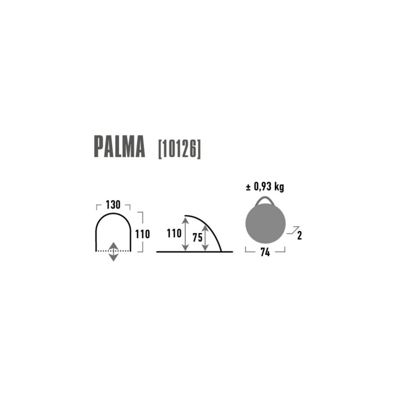 High Peak Pop-Up Strandmuschel Palma, Zelt(blau/grau)