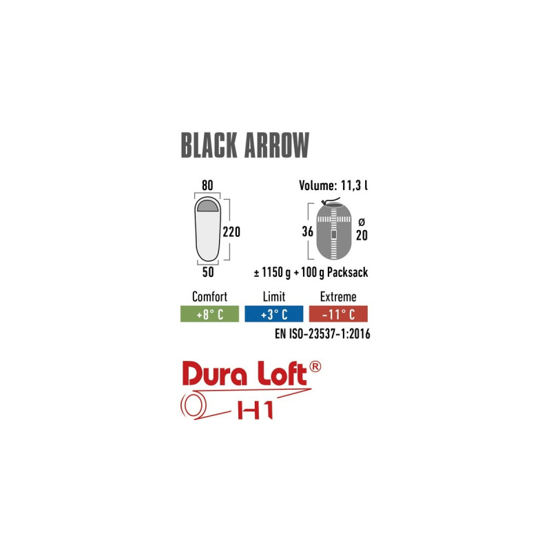 High Peak Schlafsack Black Arrow(grün/rot)