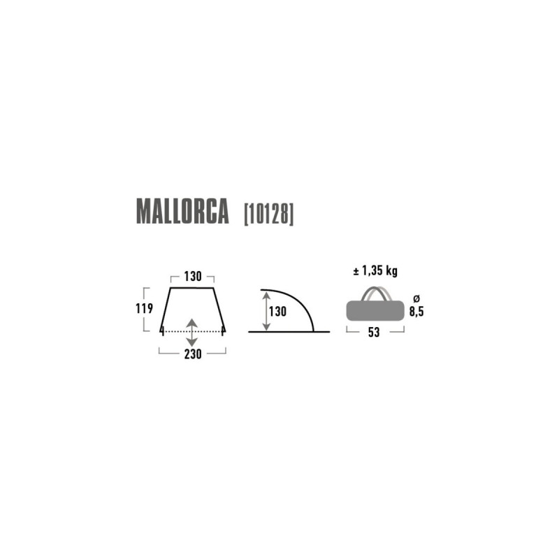 High Peak Strandmuschel Mallorca, Zelt(blau/grau)