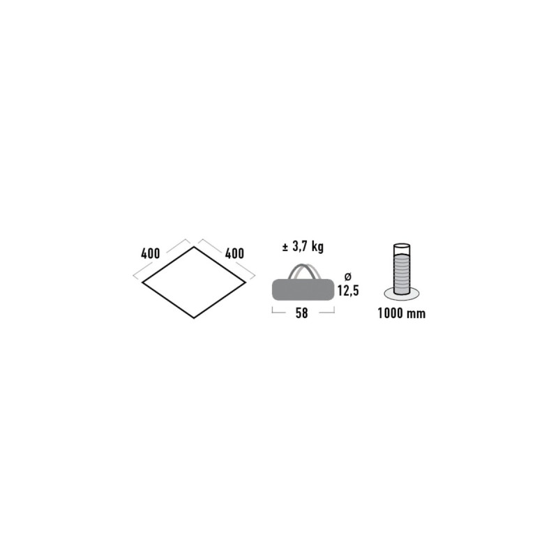 High Peak Tarp 2, Sonnensegel(grau, 4m x 4m)