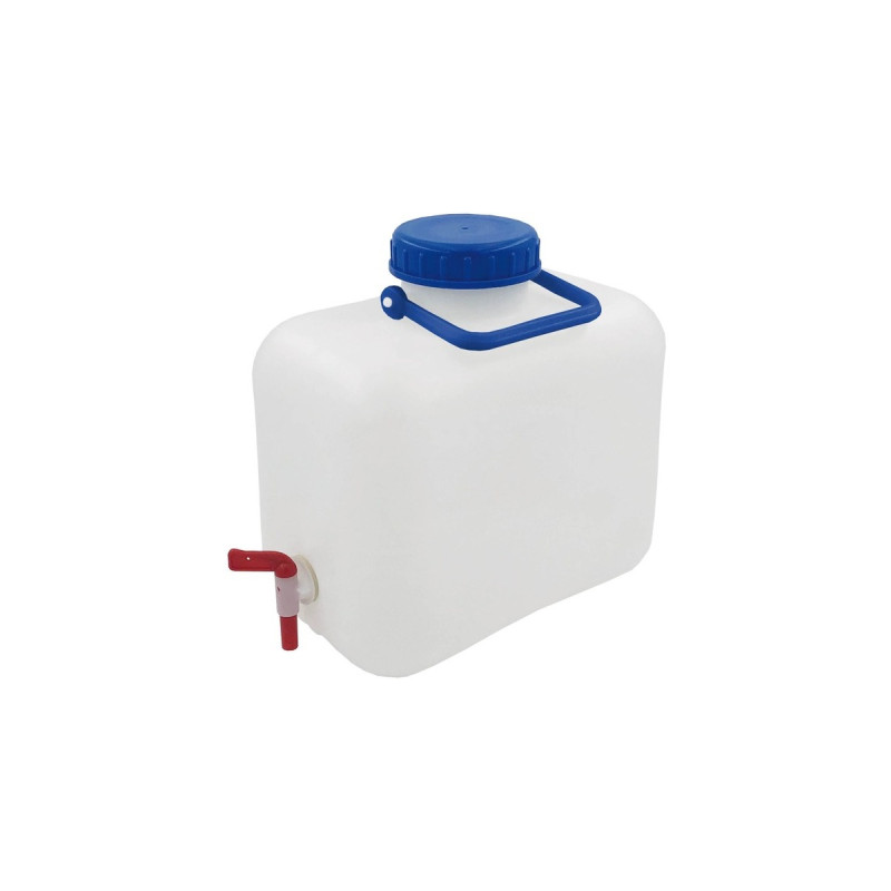 High Peak Wasserkanister 10 L, mit Bügelgriff, Wasserbehälter(transparent/blau)