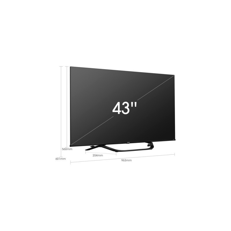 Hisense 43A66H, LED-Fernseher(108 cm (43 Zoll), schwarz, UltraHD/4K, Triple Tuner, HDR)