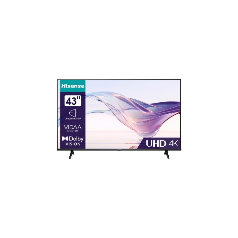 Hisense 43A6K, LED-Fernseher(108 cm (43 Zoll), schwarz, UltraHD/4K, HDR, Triple Tuner)