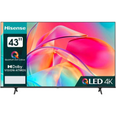 Hisense 43E77KQ, LED-Fernseher(108 cm (43 Zoll), schwarz, UltraHD/4K, Triple Tuner, HDR10, WLAN, LAN, Bluetooth)