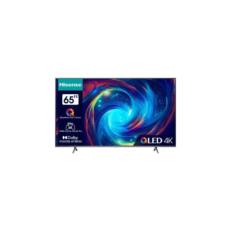 Hisense 65E77KQ, QLED-Fernseher(164 cm (65 Zoll), schwarz, UltraHD/4K, Triple Tuner, HDR10, WLAN, LAN, Bluetooth)