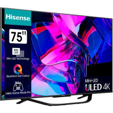 Hisense 75U7KQ, LED-Fernseher(189 cm (75 Zoll), schwarz/silber, UltraHD/4K, Triple Tuner, HDR10+, WLAN, LAN, Bluetooth, 120Hz Panel)