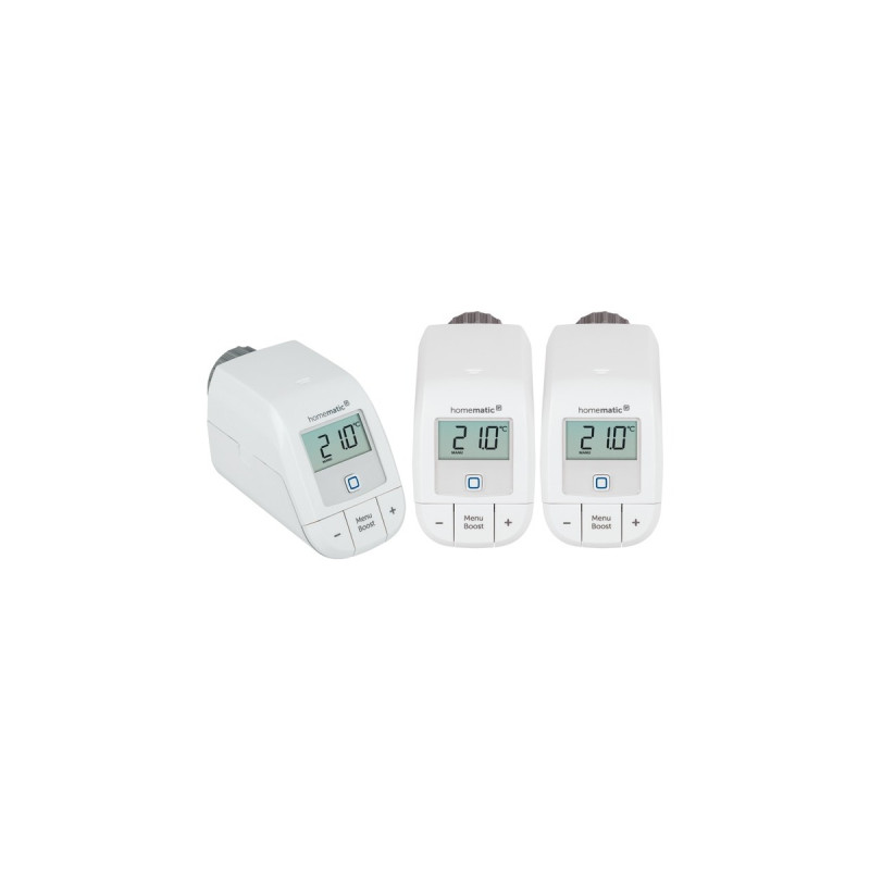 Homematic IP Smart Home Heizkörperthermostat Basic (HmIP-eTRV-B), Heizungsthermostat(weiß, 3er Bundle)