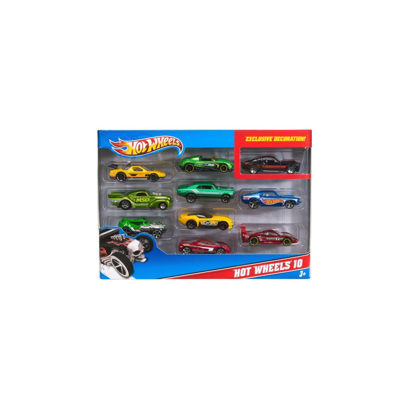 Hot Wheels 10er Geschenkset Sortiment, Spielfahrzeug