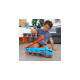 Hot Wheels 2-in-1 Rennbahn-Transporter, Spielfahrzeug(blau/orange)