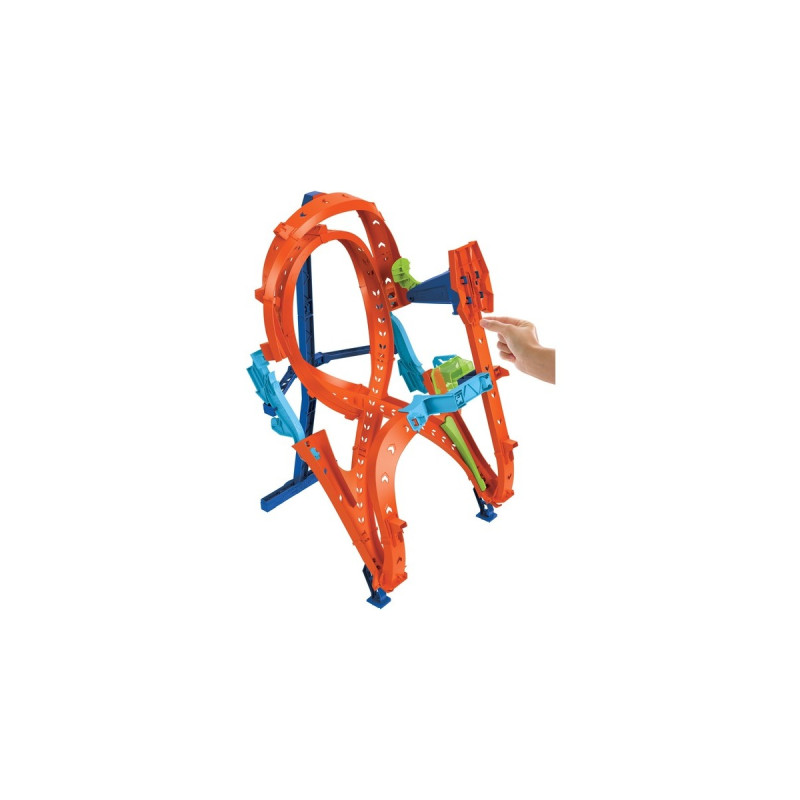 Hot Wheels Action Vertikaler 8er-Kurvensprung, Rennbahn(inkl. 1 Spielzeugauto)