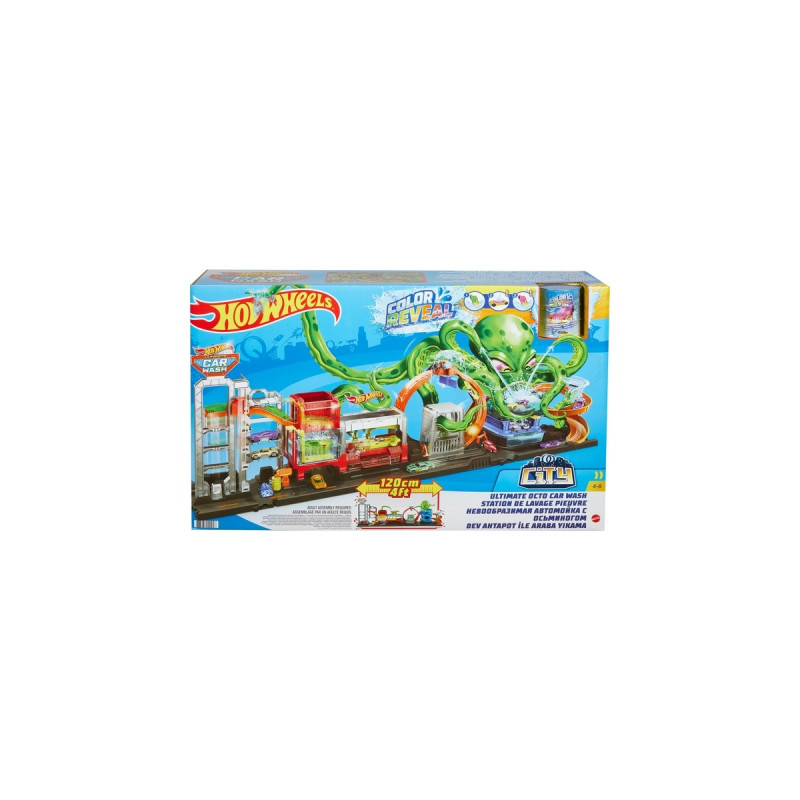 Hot Wheels City Color Reveal Ultimative Auto-Waschanlage Spielset, Spielgebäude(mehrfarbig)