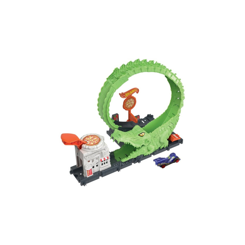 Hot Wheels City Nemesis Gator Pizza Shop, Rennbahn(inkl. 1 Spielzeugauto)