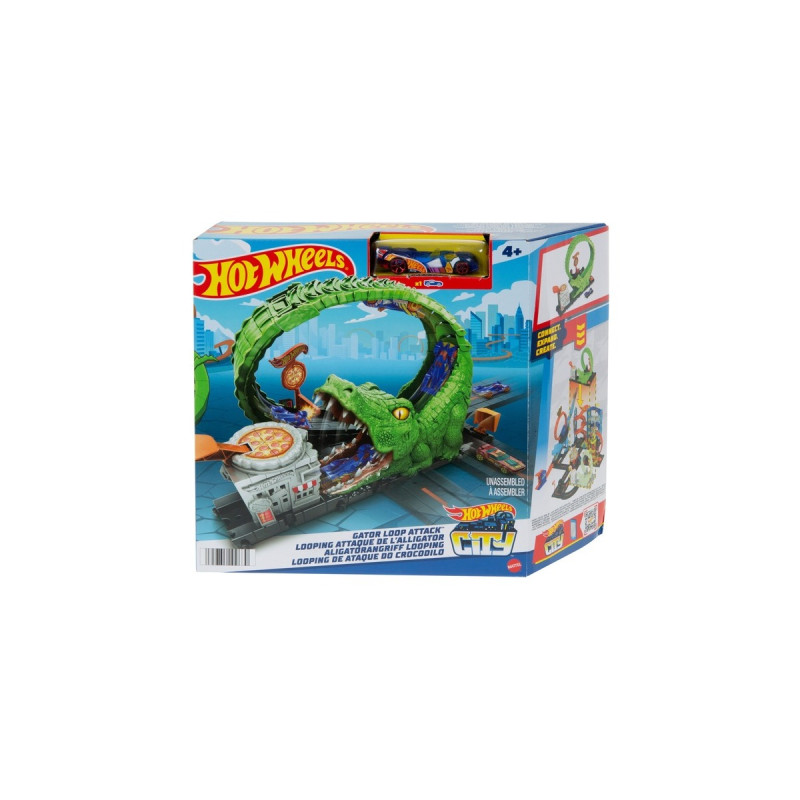 Hot Wheels City Nemesis Gator Pizza Shop, Rennbahn(inkl. 1 Spielzeugauto)