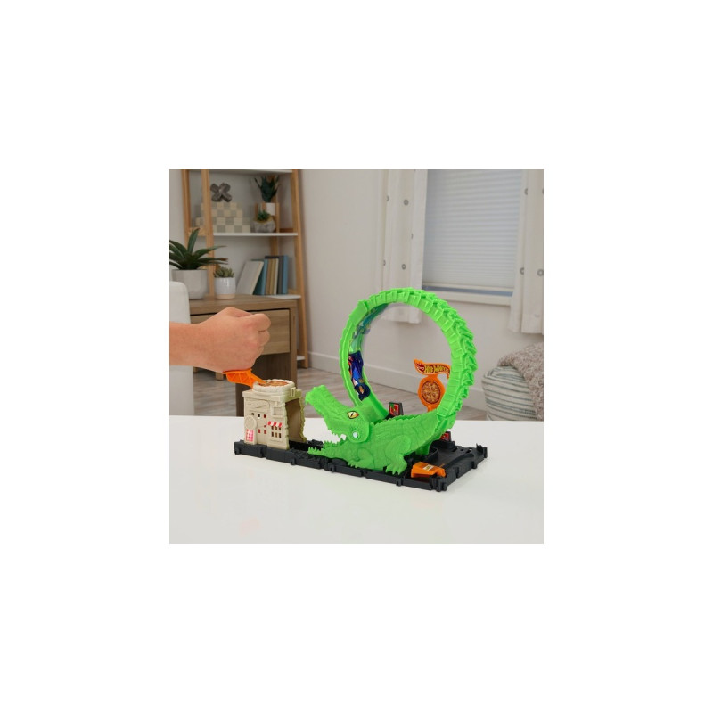 Hot Wheels City Nemesis Gator Pizza Shop, Rennbahn(inkl. 1 Spielzeugauto)
