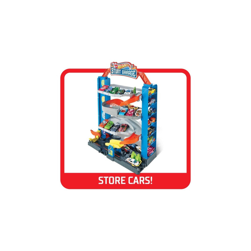 Hot Wheels City Stunt Garage Spielset, Spielgebäude