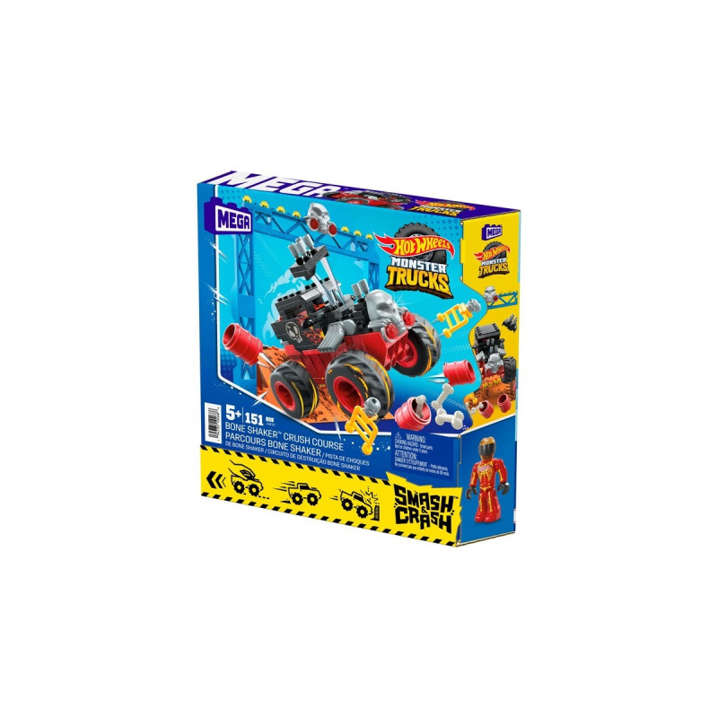 Hot Wheels Monster Trucks Bone Shaker Crash Set, Spielfahrzeug(151-teilig)