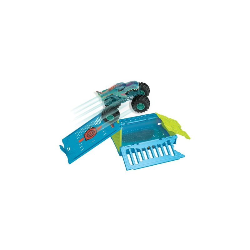 Hot Wheels Monster Trucks Mega Wrex Oversized Crash Cage (1:24), Spielfahrzeug