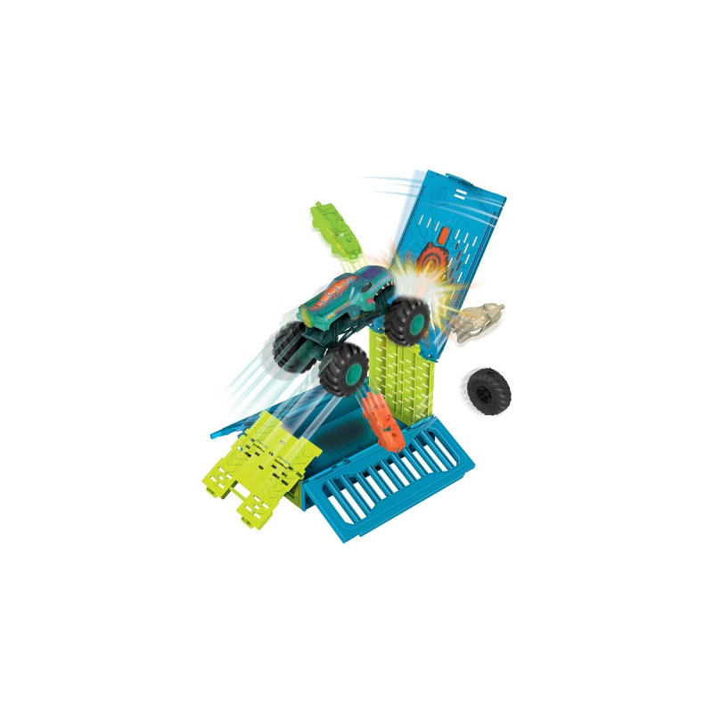 Hot Wheels Monster Trucks Mega Wrex Oversized Crash Cage (1:24), Spielfahrzeug