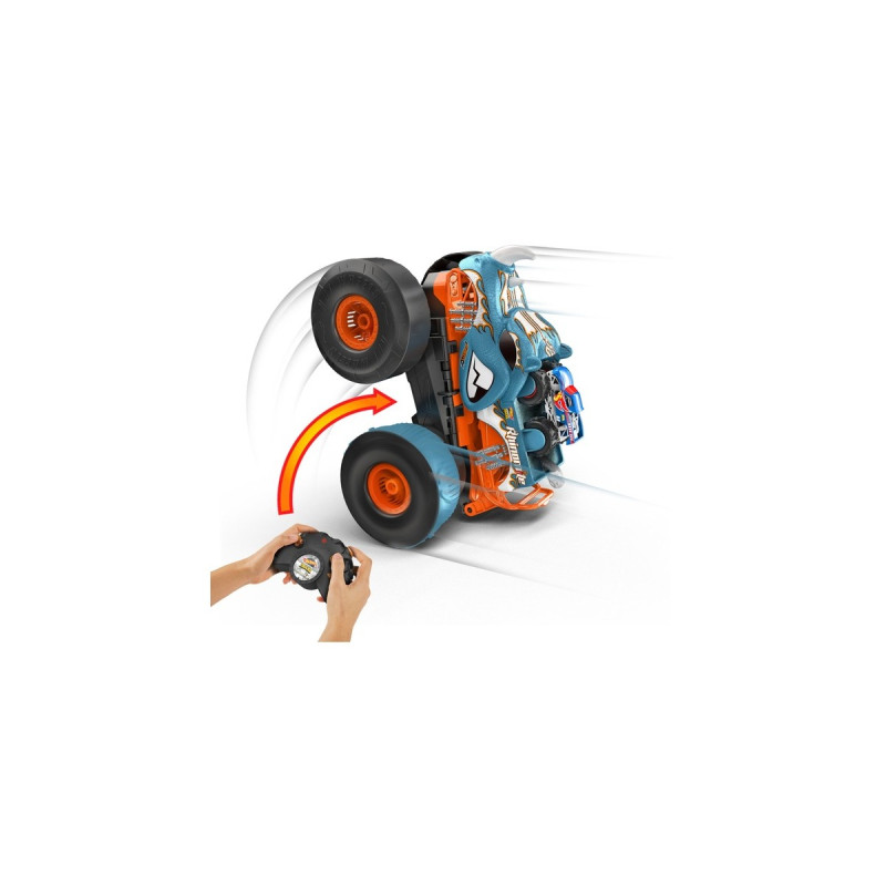 Hot Wheels R/C MT Transf. Rhinomite, RC(schwarz/orange, incl. Hot Wheels Monster Truck Race Ace im Maßstab 1:64)