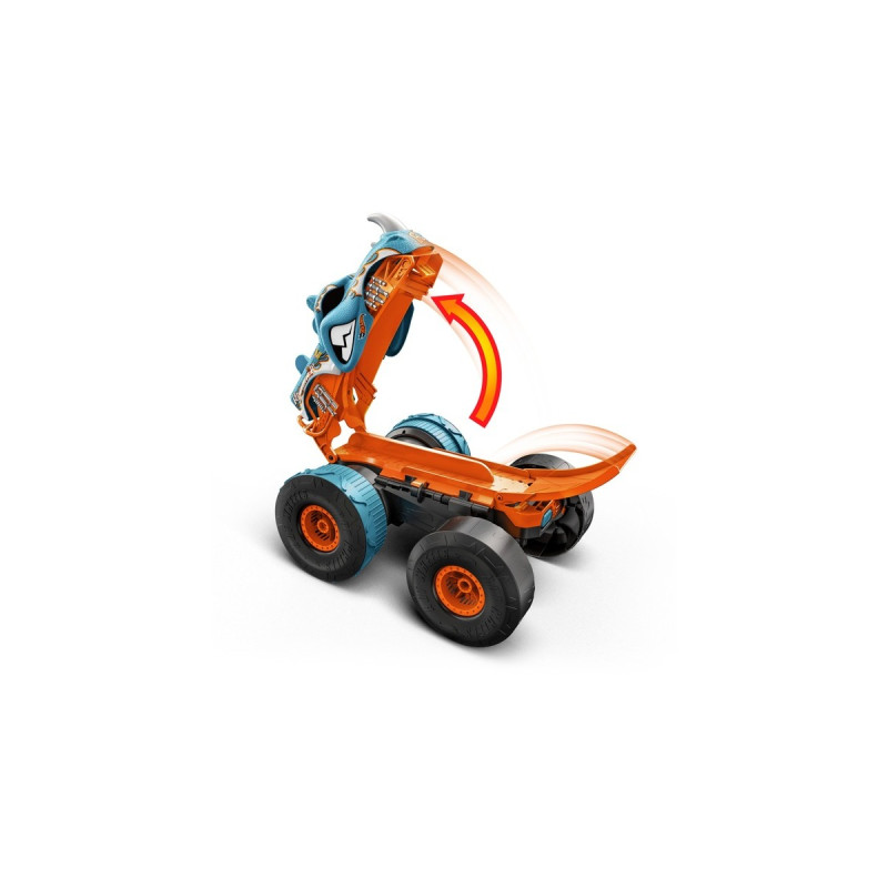 Hot Wheels R/C MT Transf. Rhinomite, RC(schwarz/orange, incl. Hot Wheels Monster Truck Race Ace im Maßstab 1:64)