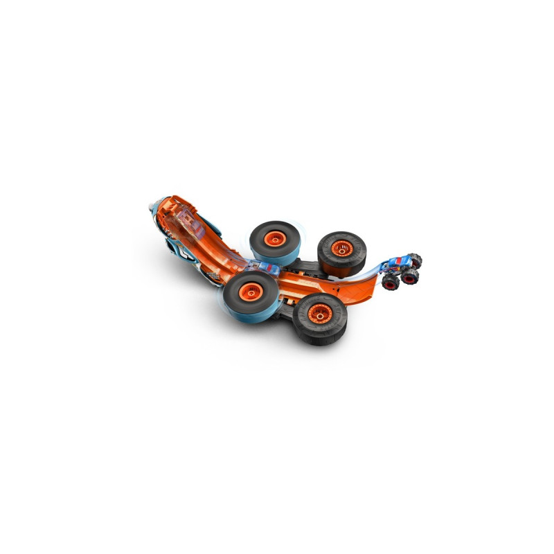 Hot Wheels R/C MT Transf. Rhinomite, RC(schwarz/orange, incl. Hot Wheels Monster Truck Race Ace im Maßstab 1:64)