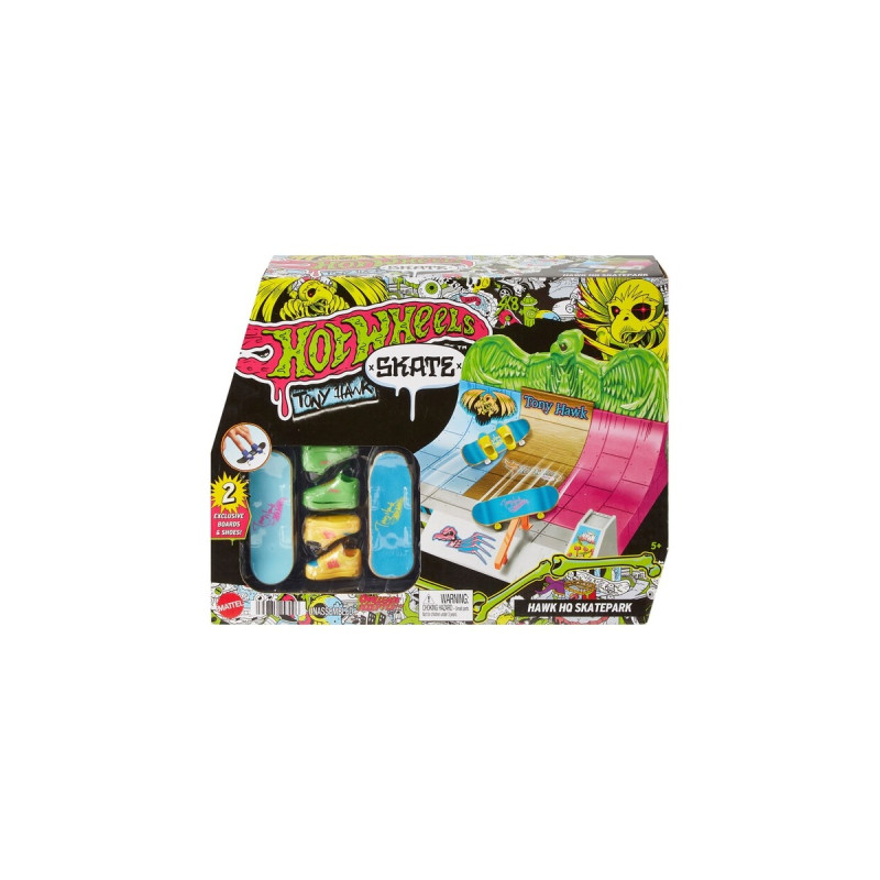 Hot Wheels Skate Neon Bones Hawk HQ Skatepark, Spielfahrzeug