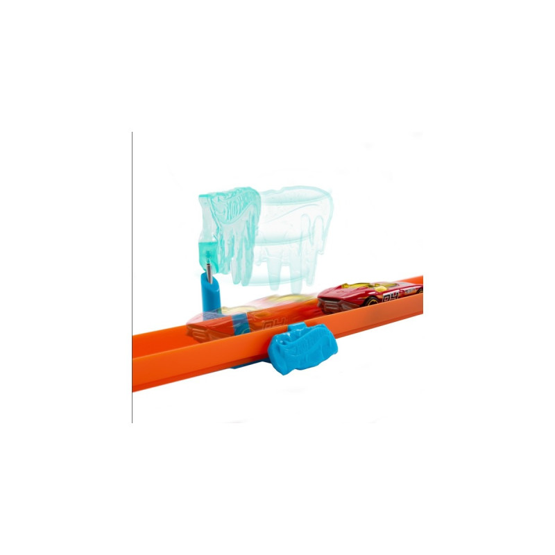 Hot Wheels Track Builder Ice Crash Pack, Rennbahn(inkl. 1 Spielzeugauto)