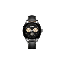 Huawei Watch Buds (Saga-B19T), Smartwatch(schwarz, schwarzes Lederamband, inkl. Kopfhörer)