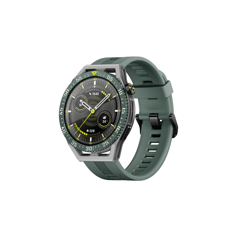 Huawei Watch GT3 SE, Smartwatch(grau, Armband: Wilderness Green, TPU-Faser)