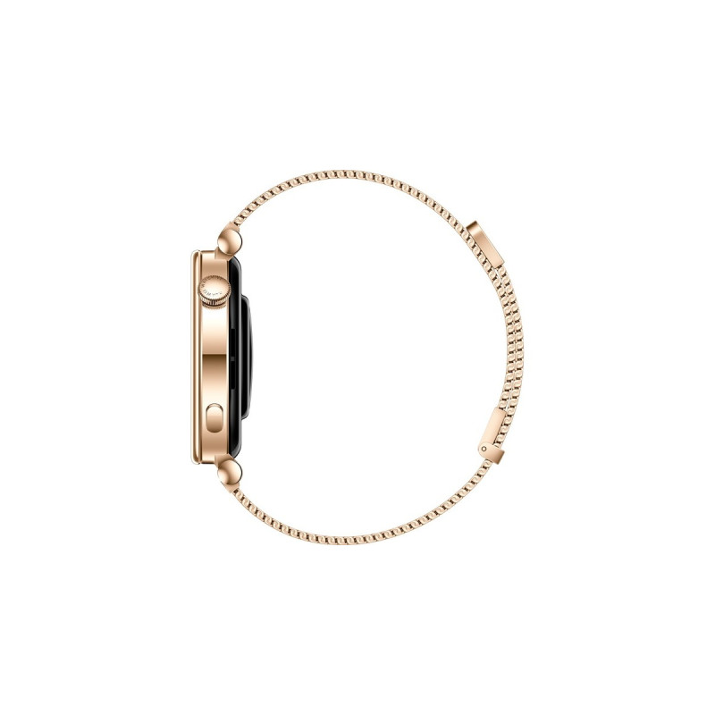 Huawei Watch GT4 41mm (Aurora-B19M), Smartwatch(gold/weiß, goldenes Milanese-Armband)