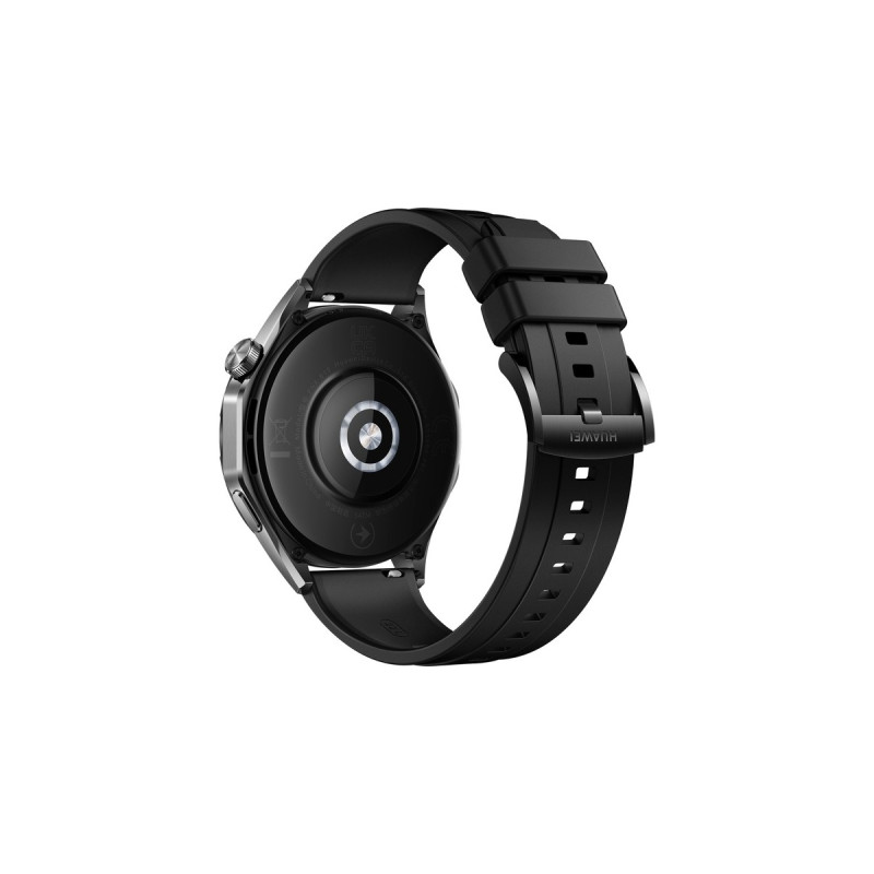 Huawei Watch GT4 46mm (Phoinix-B19F), Smartwatch(schwarz, schwarzes Fluorelastomer-Armband)