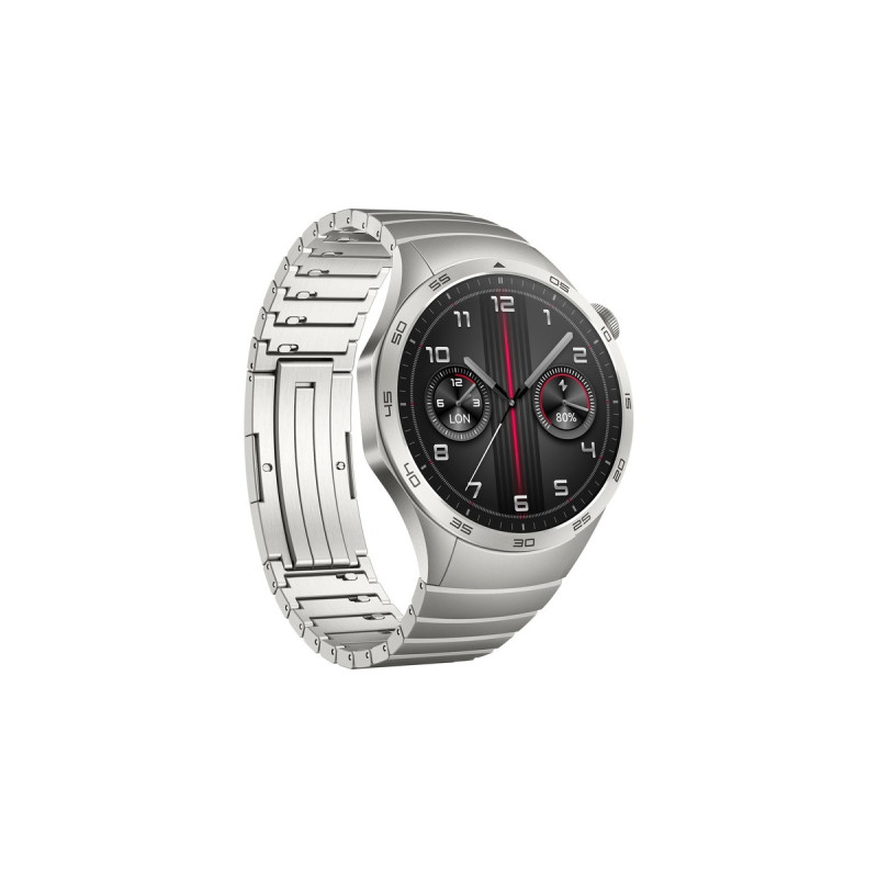 Huawei Watch GT4 46mm (Phoinix-B19M), Smartwatch(silber, Edelstahl-Armband)