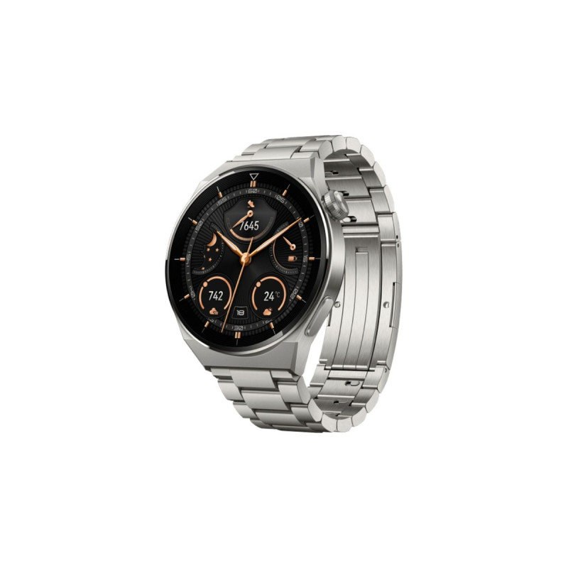 Huawei Watch GT 3 Pro Titanium, Smartwatch(titan, 46mm; Armband: Edelstahl)