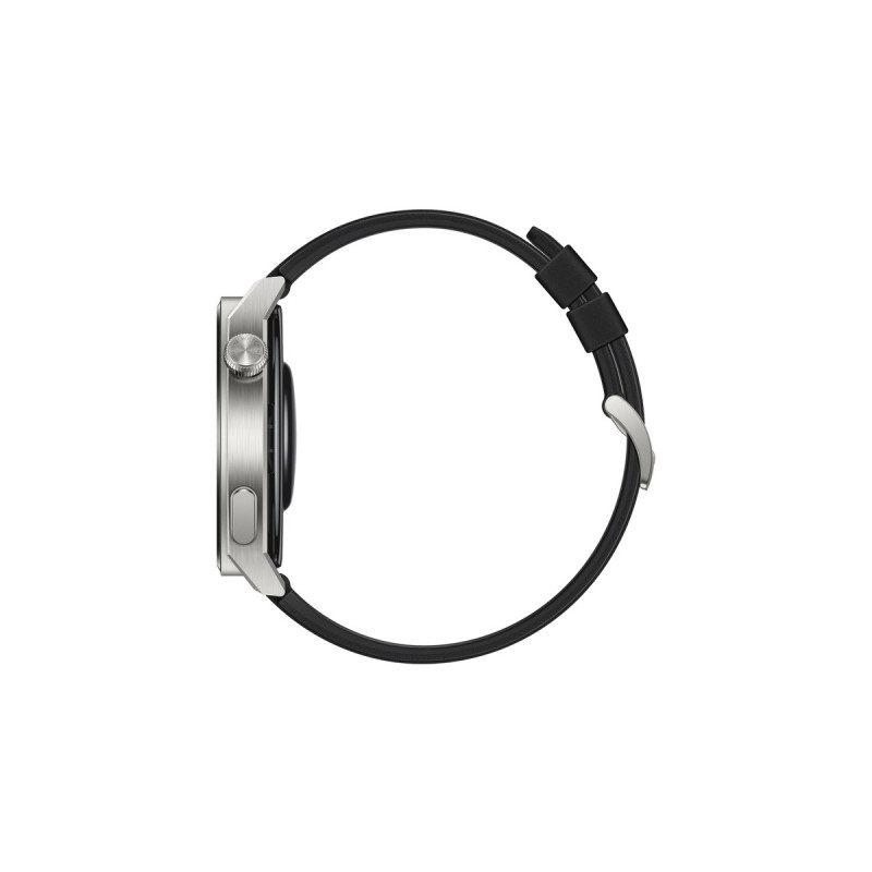 Huawei Watch GT 3 Pro Titanium, Smartwatch(titan, 46mm; Armband: schwarzes Fluorelastomer-Armband)