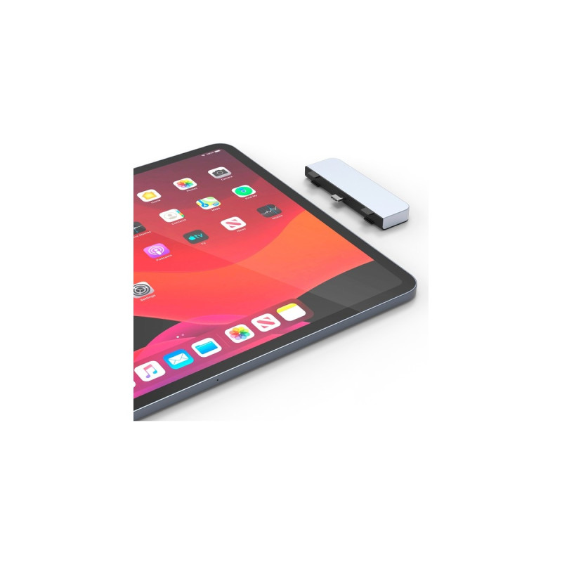 Hyper 4-in-1 USB-C Dock, Dockingstation(silber)