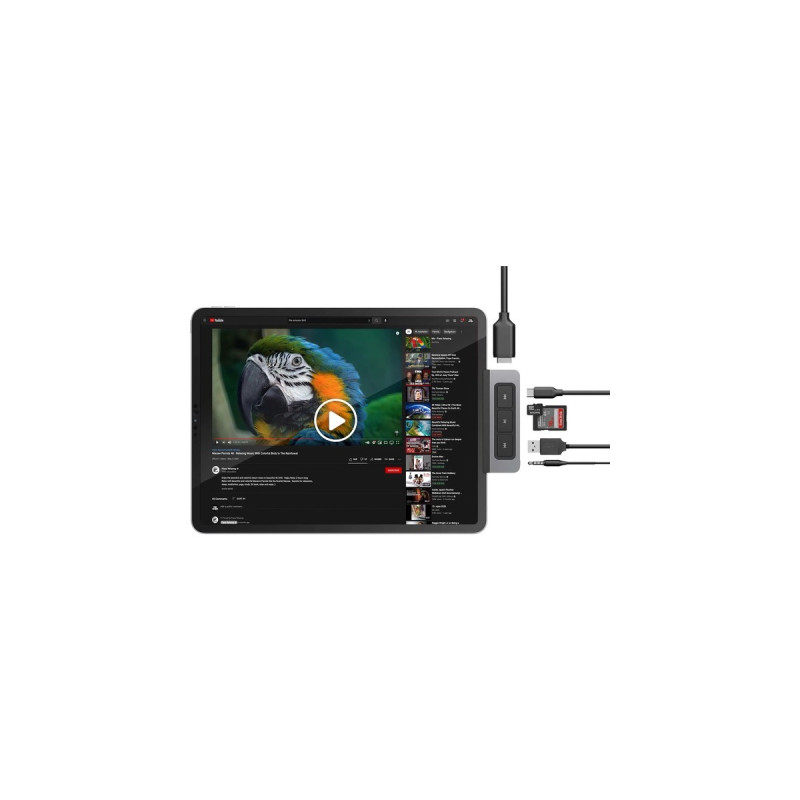 Hyper 6-in-1 USB-C MediaDock, Dockingstation(dunkelgrau)
