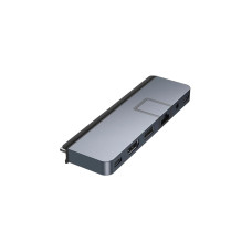 Hyper DUO PRO 7-in-2 USB-C Hub, Dockingstation(grau, USB-C, HDMI, USB4)