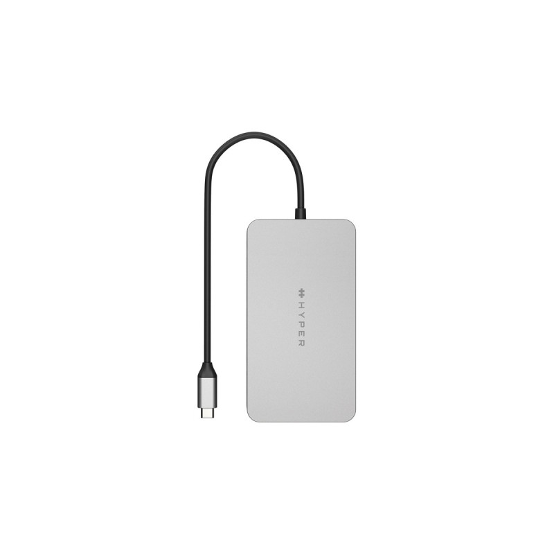 Hyper Dual 4K HDMI 10-in-1 USB-C, Dockingstation(silber, USB-C, HDMI, USB-A)